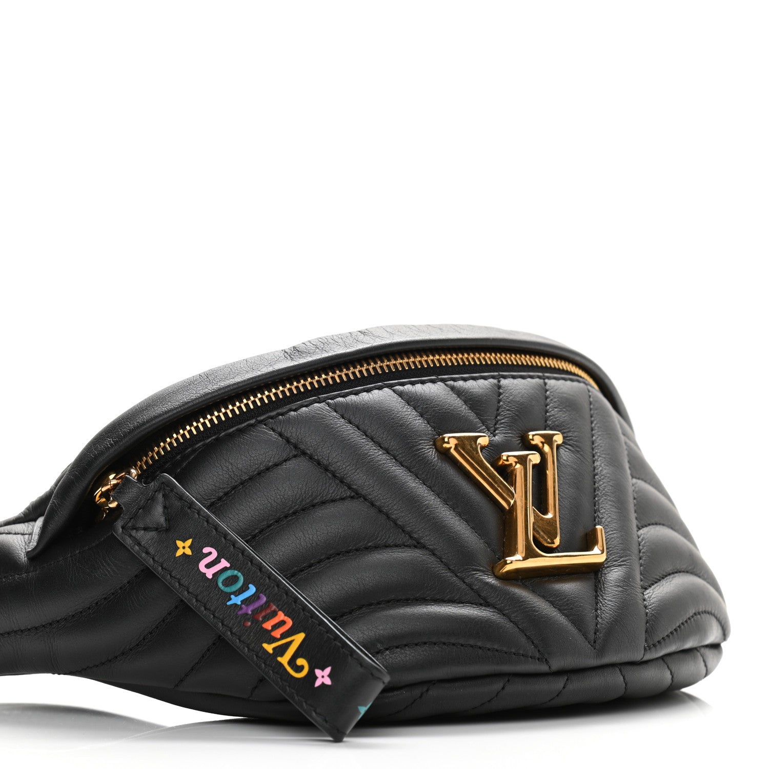 Louis Vuitton Calfskin Quilted New Wave Bumbag Black 9 of 10