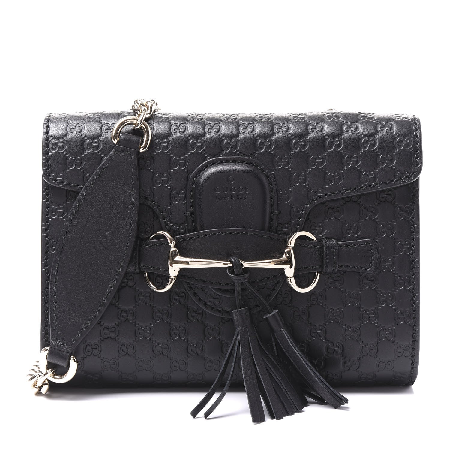 Gucci Microguccissima Mini Emily Shoulder Bag Black 1 of 8