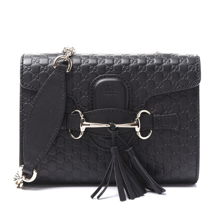 Gucci Microguccissima Mini Emily Shoulder Bag Black 1 of 8