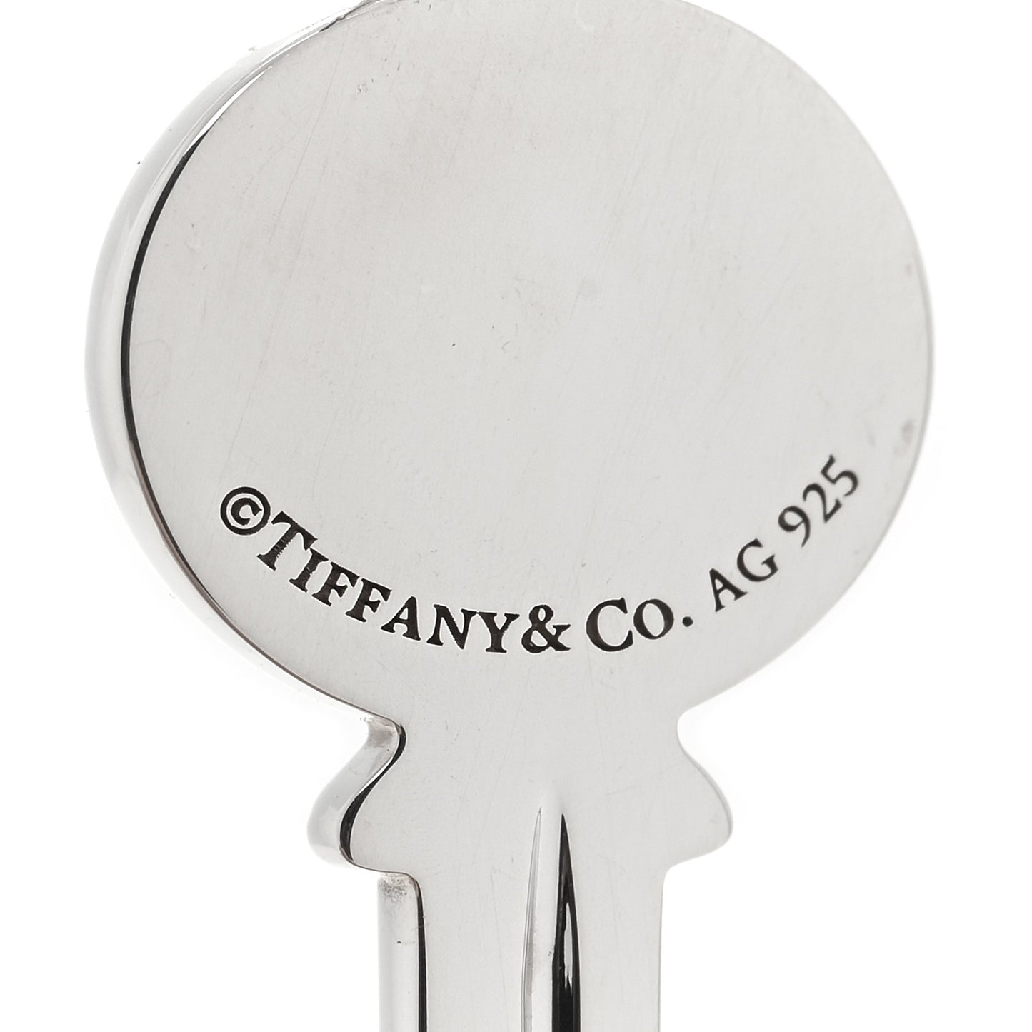 Sterling Silver Modern Keys Oval Key Pendant