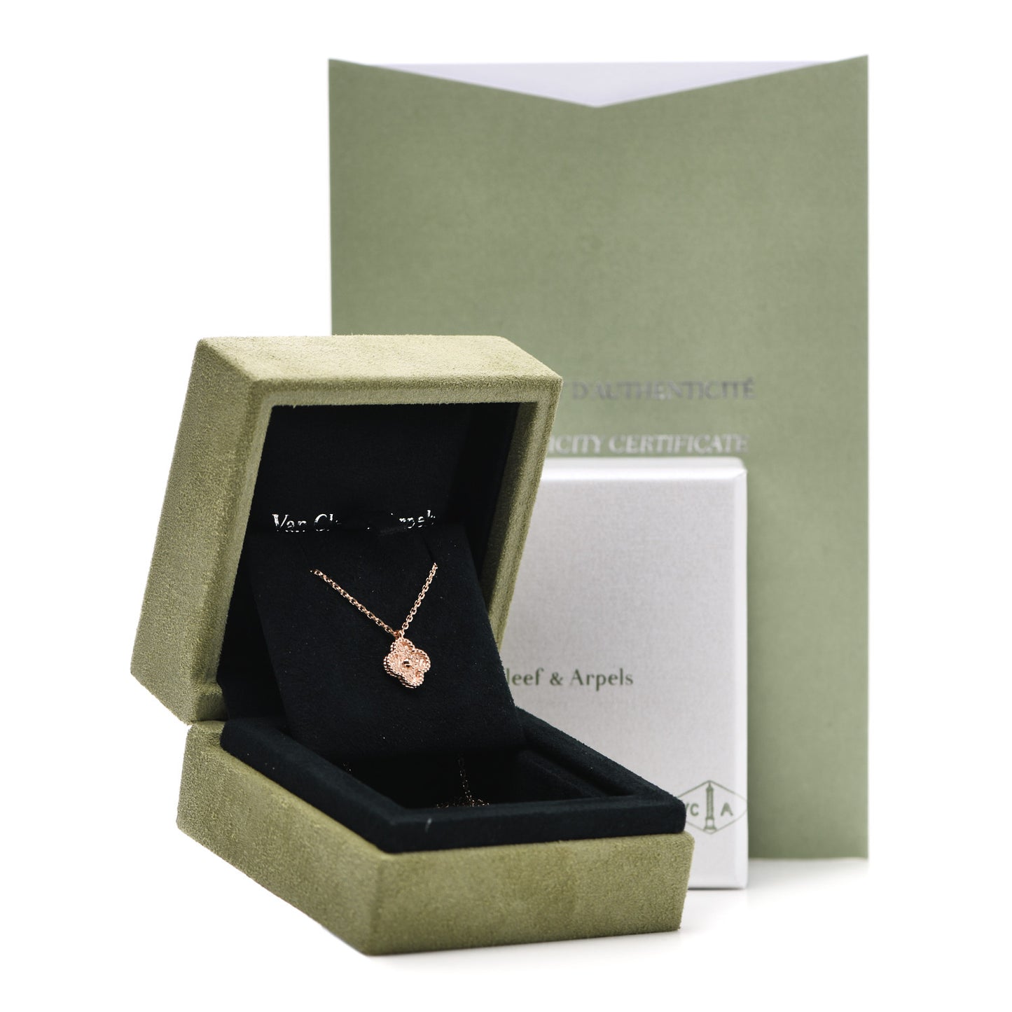 18K Rose Gold Sweet Alhambra Pendant Necklace