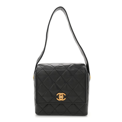 Chanel Lambskin Quilted Flap Shoulder Bag Black 1 of 10