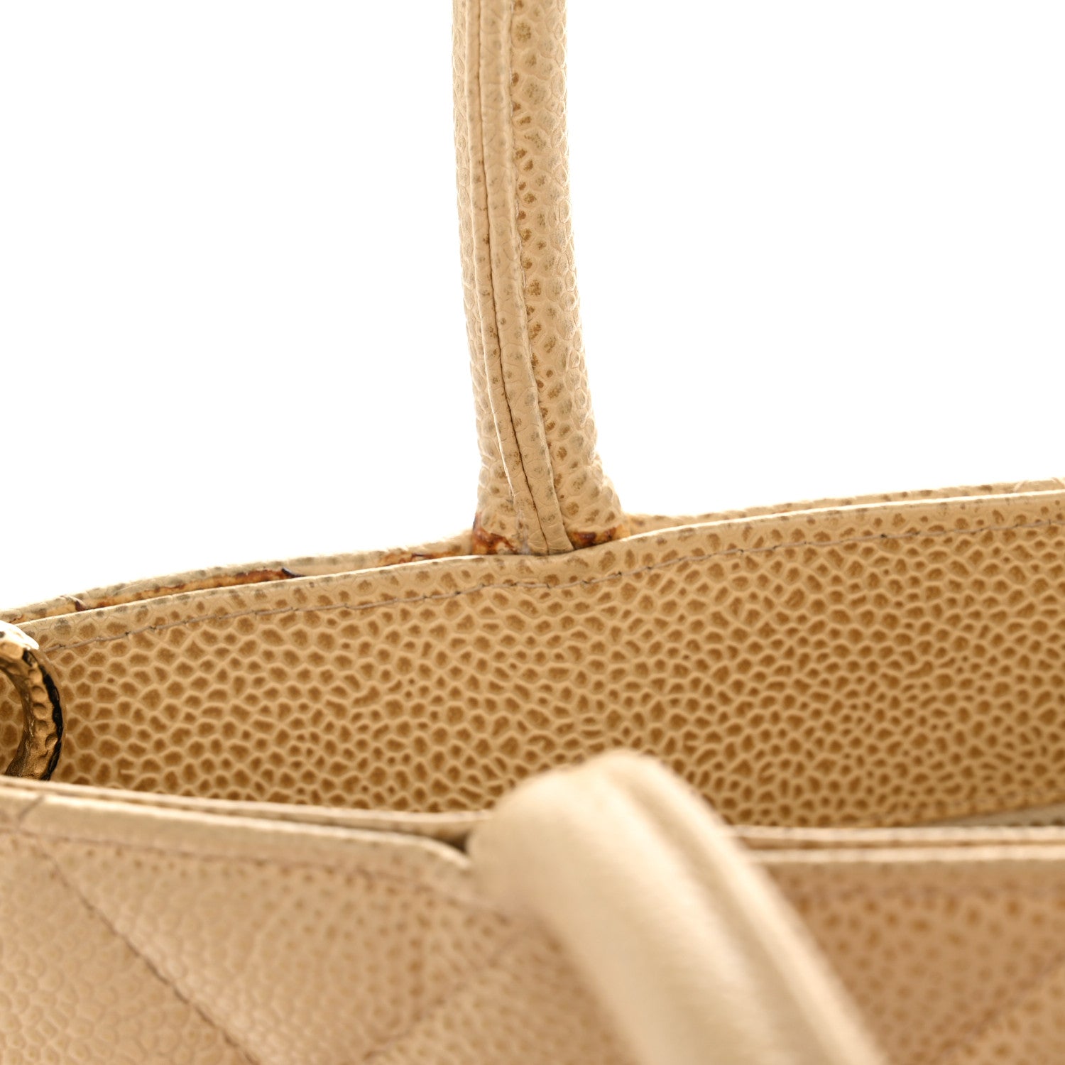 Chanel Caviar Quilted Medallion Tote Beige 12 of 14