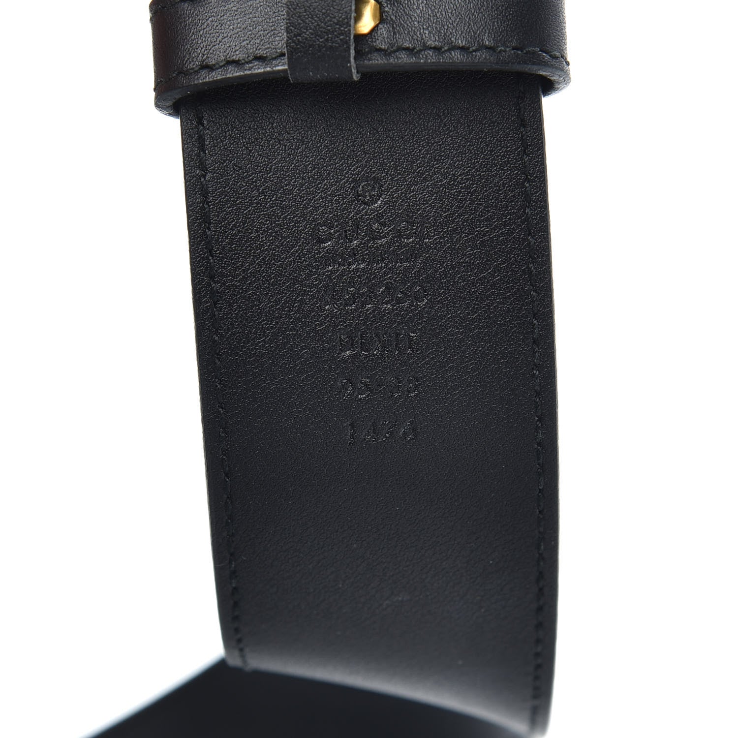 Gucci Moon Calfskin Pearl Double G 40mm Belt 95 38 Black Cream 4 of 5