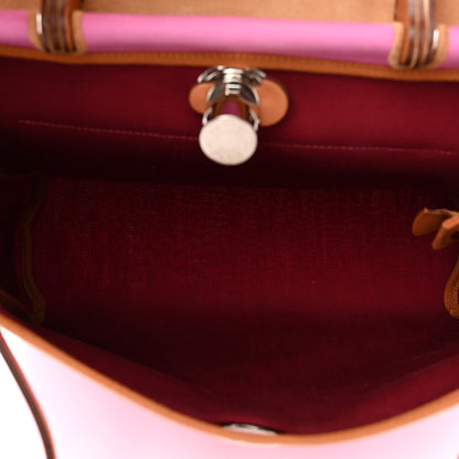 Hermes Toile Officier Vache Hunter Verso Herbag Zip PM 31 Bubblegum Rubis Naturel 5 of 9
