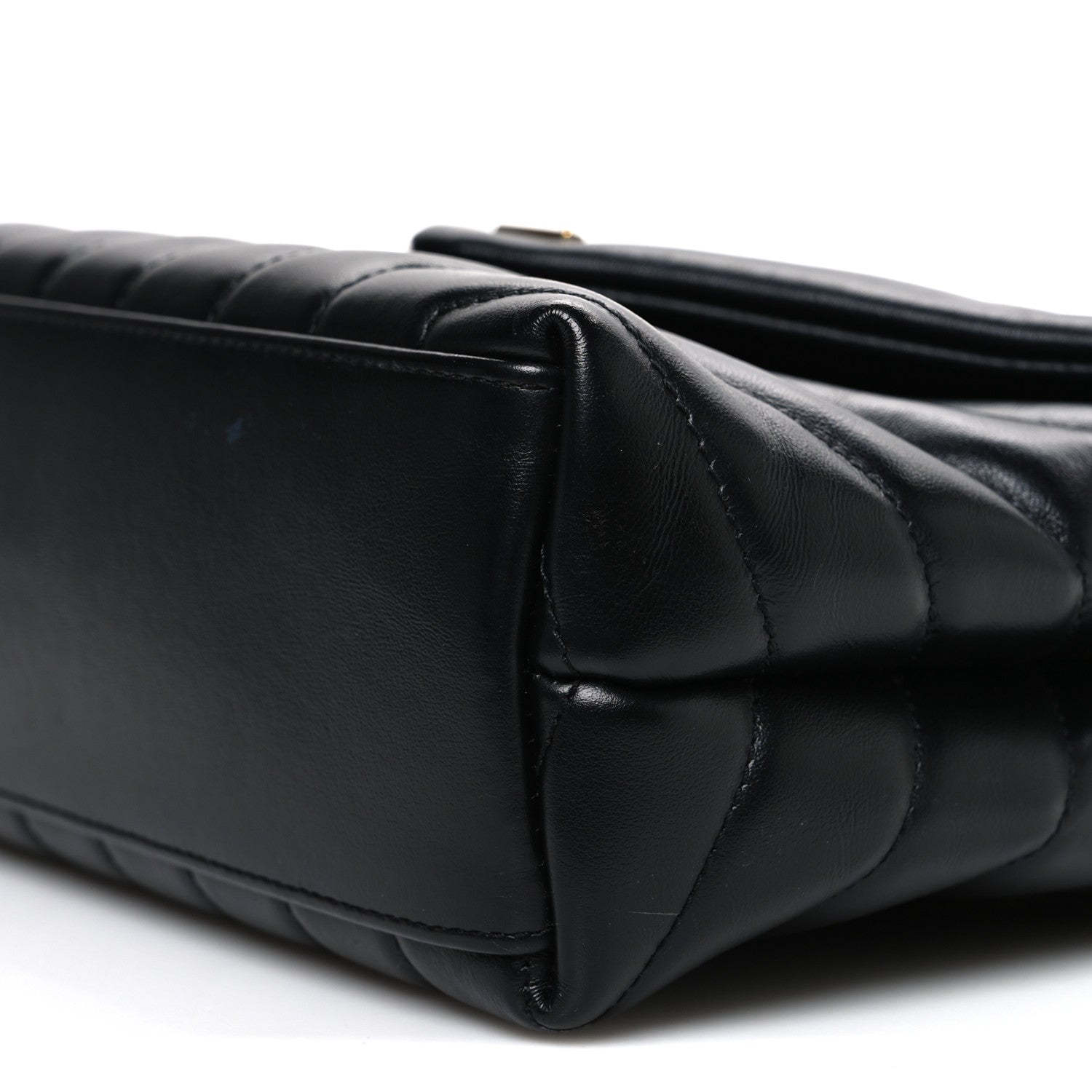 Saint Laurent Calfskin Y Quilted Monogram Small Loulou Chain Satchel Black 10 of 11