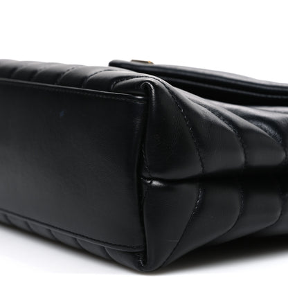 Saint Laurent Calfskin Y Quilted Monogram Small Loulou Chain Satchel Black 10 of 11