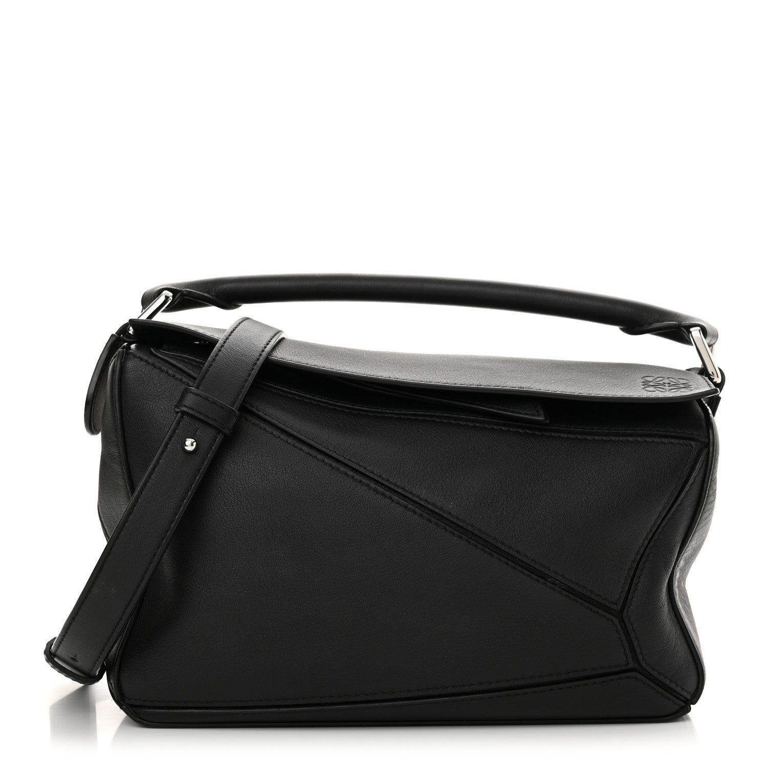 Loewe Calfskin Small Puzzle Bag Black 1 of 15