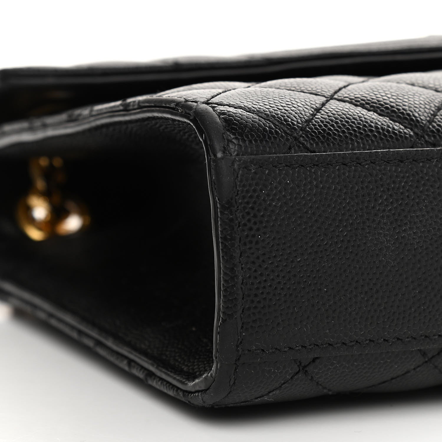 Saint Laurent Grain De Poudre Textured Mixed Matelasse Triquilt Medium Monogram Satchel Black 9 of 13
