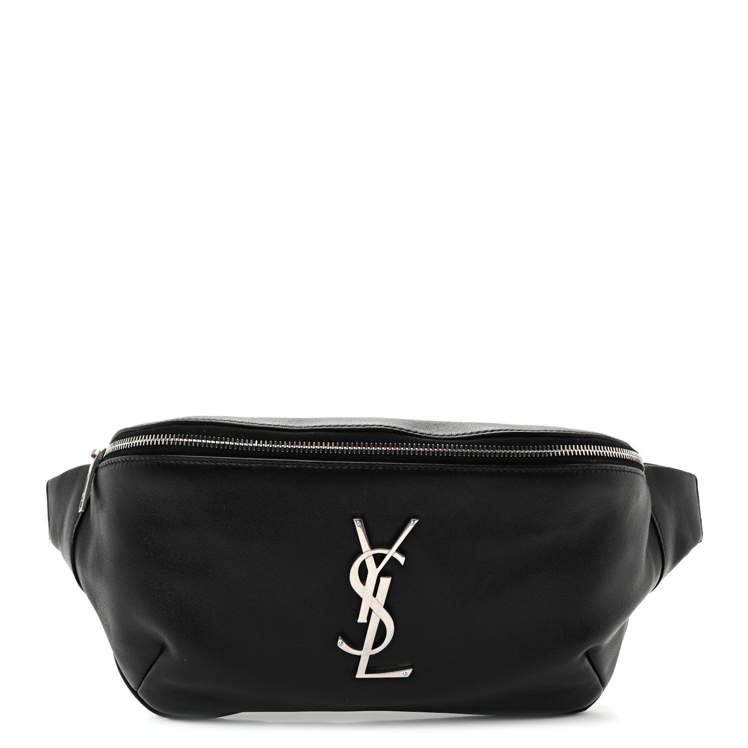 Saint Laurent Lambskin Monogram Belt Bag  Black 1 of 10