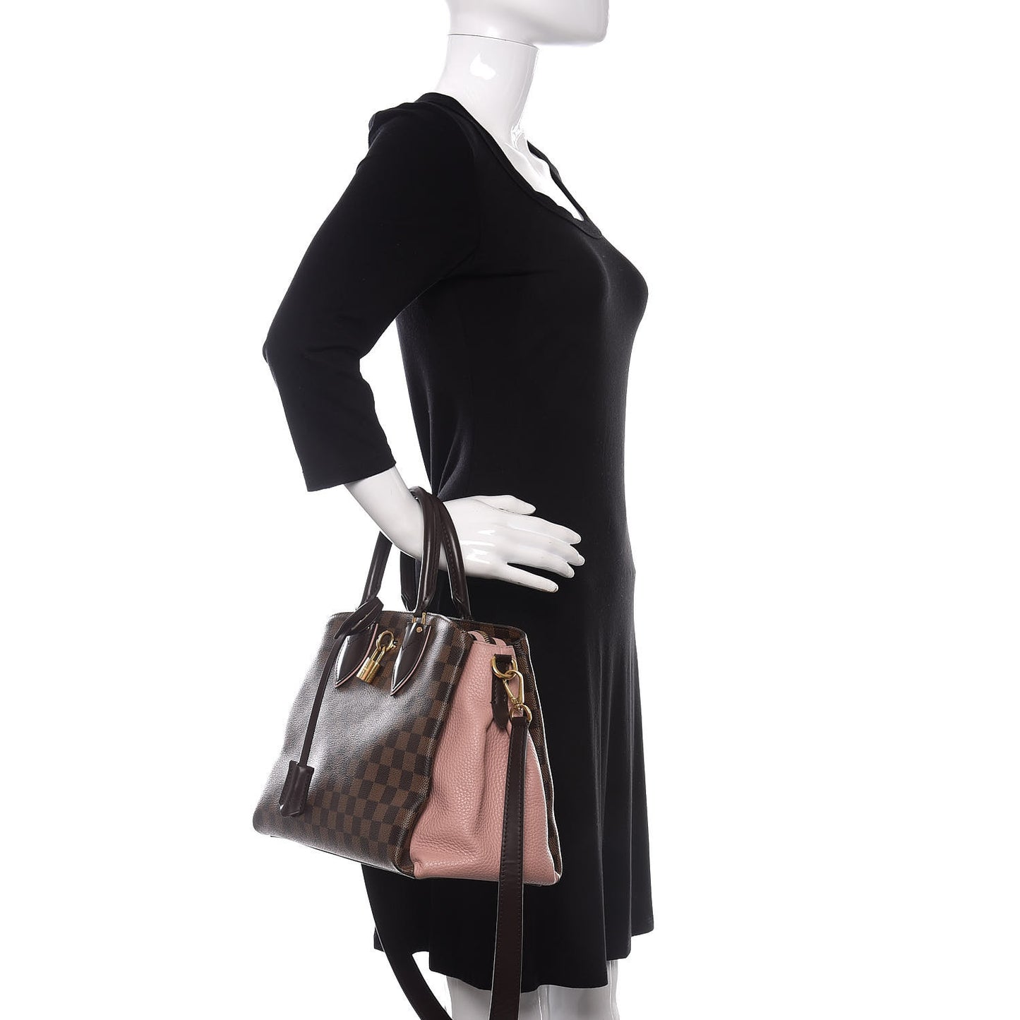 Cuir Taurillon Damier Ebene Normandy Magnolia