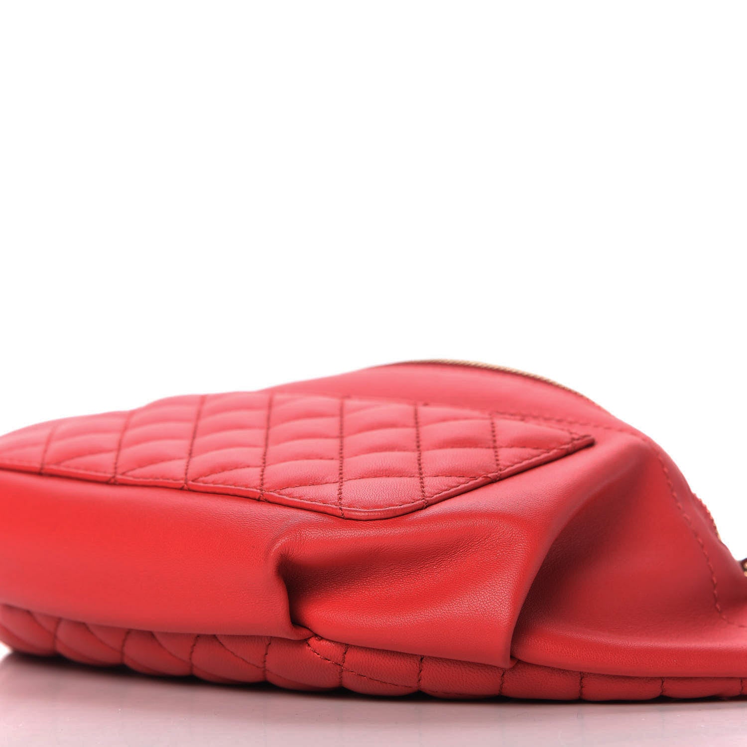 Chanel Lambskin Quilted Waist Belt Bag Red 7 of 10
