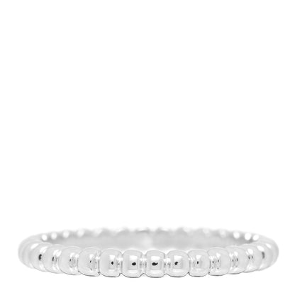 Van Cleef & Arpels 18K White Gold Small Perlee Ring 49 5 3 of 4