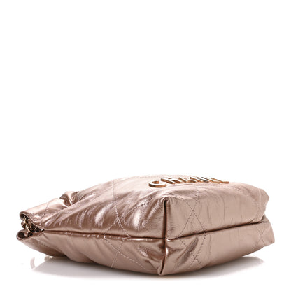 Chanel Metallic Calfskin Quilted Mini Chanel 22 Copper 4 of 11