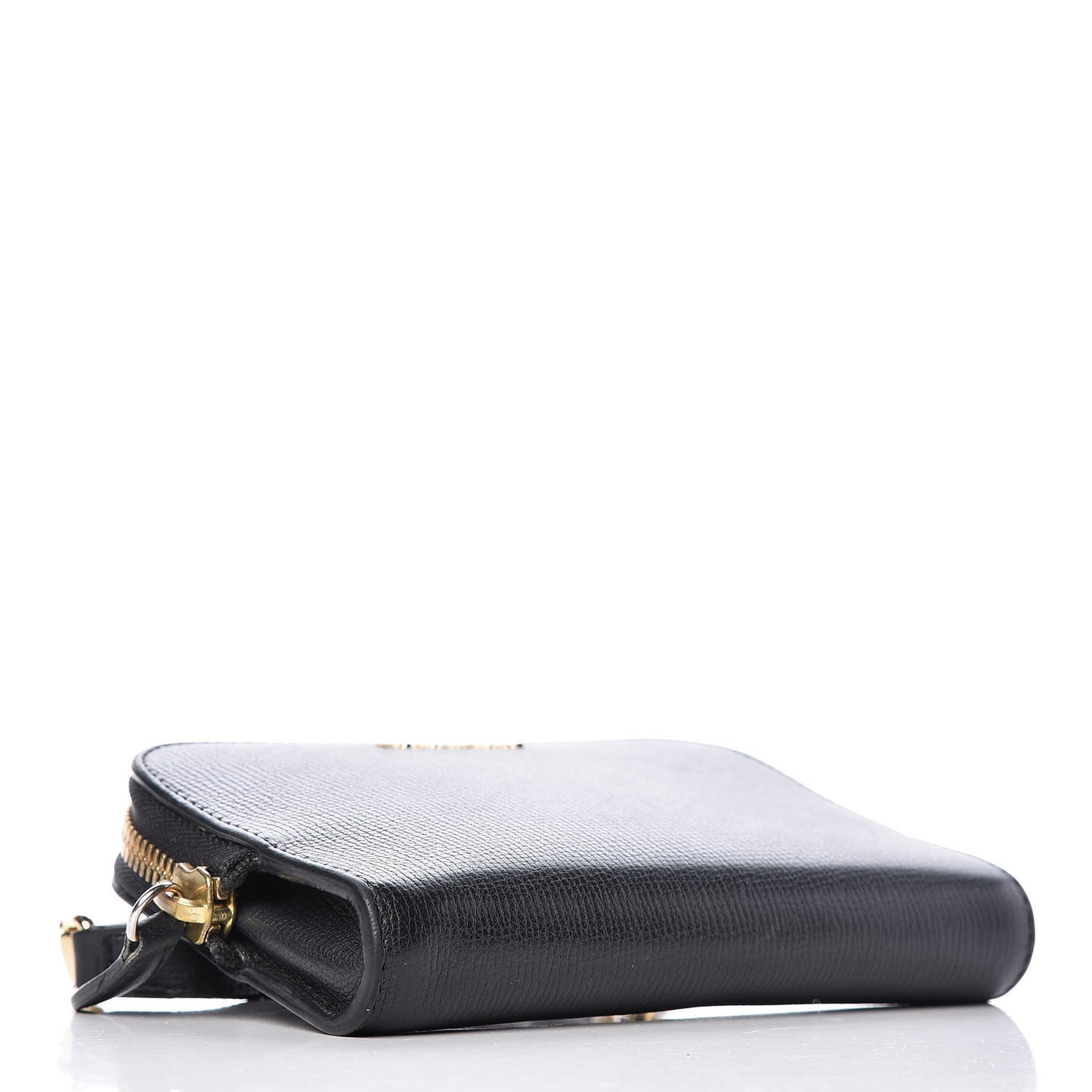 Grain Calfskin Small Crossbody Bag Black