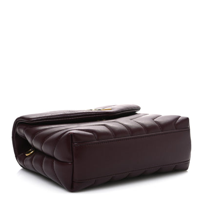 Saint Laurent Calfskin Y Quilted Monogram Toy Loulou Monogram Crossbody Bag Rouge Legion 4 of 13