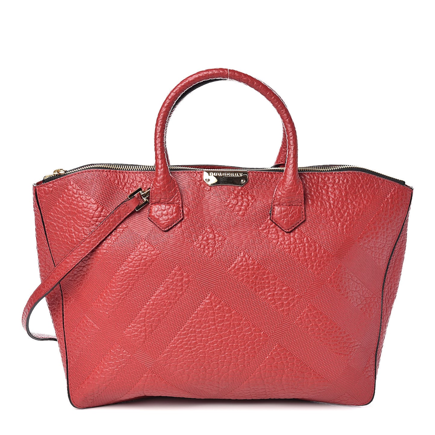 Heritage Grain Check Embossed Medium Dewsbury Tote Peony Rose