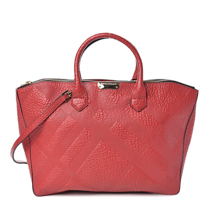 Burberry Heritage Grain Check Embossed Medium Dewsbury Tote Peony Rose 1 of 13