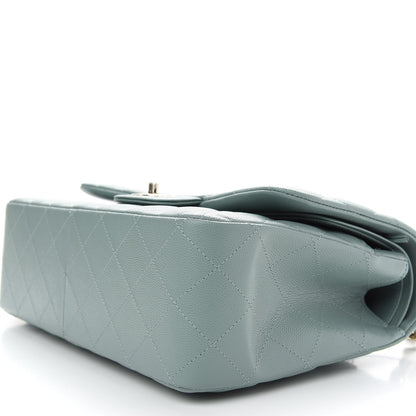 Chanel Caviar Quilted Jumbo Double Flap Dark Green 9 of 9