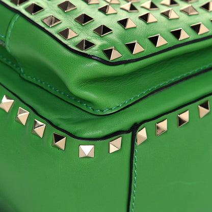 Valentino Garavani Calfskin Medium Rockstud All Over Backpack Green 5 of 20