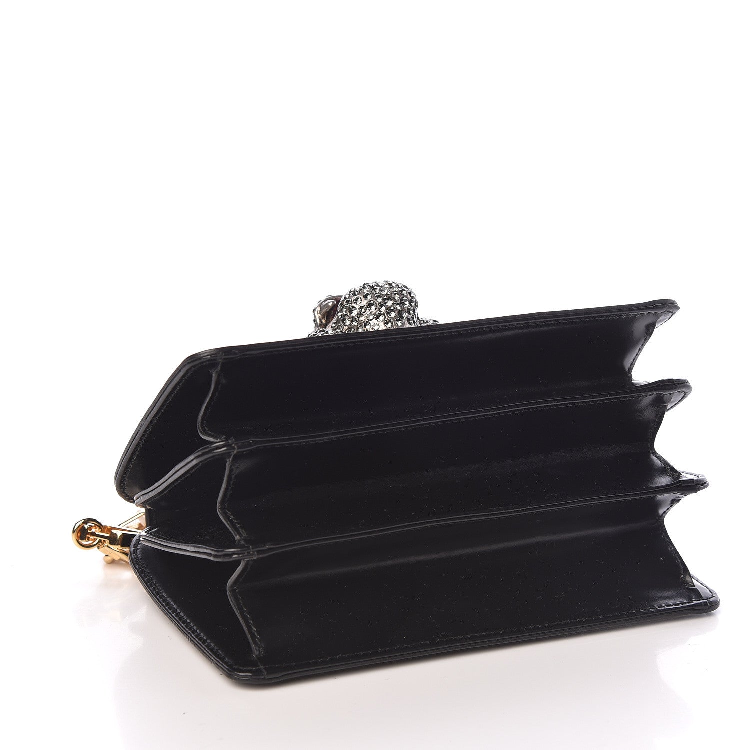 Gucci Calfskin Bamboo Mini Thiara Top Handle Bag Black 4 of 11