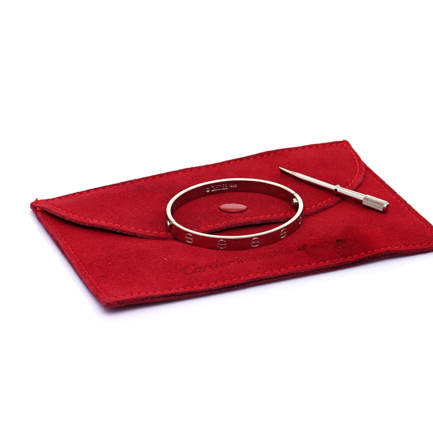 Cartier 18K White Gold LOVE Bracelet 17 8 of 8