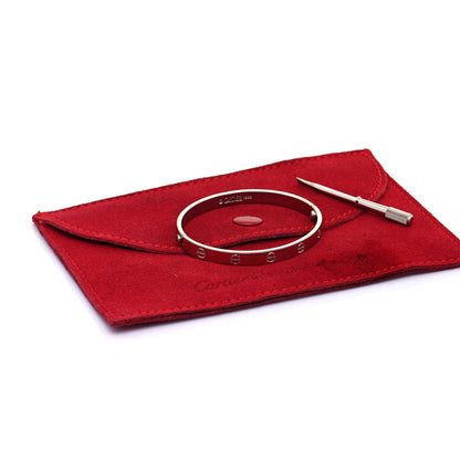 Cartier 18K White Gold LOVE Bracelet 17 8 of 8