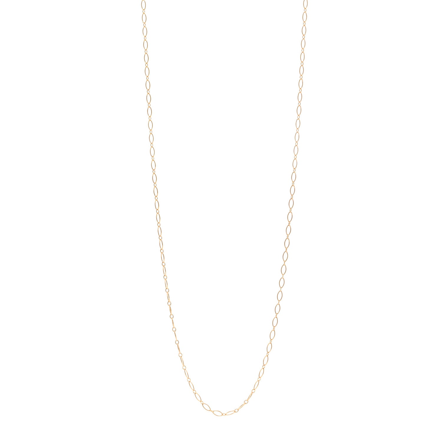 Tiffany 18K Rose Gold Oval Link Chain Necklace 36" 1 of 4