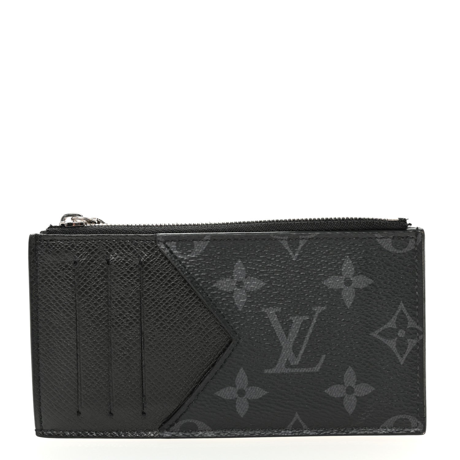 Louis Vuitton Monogram Eclipse Taiga Coin Card Holder 1 of 10