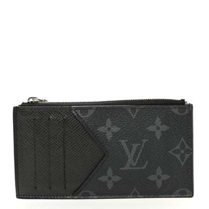 Louis Vuitton Monogram Eclipse Taiga Coin Card Holder 1 of 10