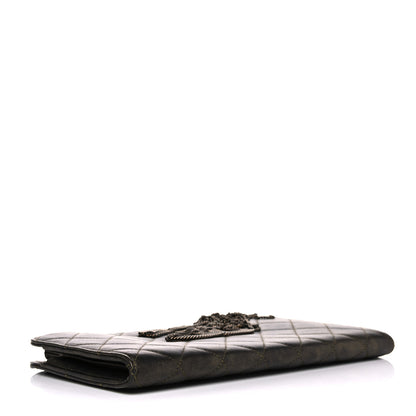 Chanel Calfskin Quilted Chain CC Chain Clutch Argent Fonce 4 of 14