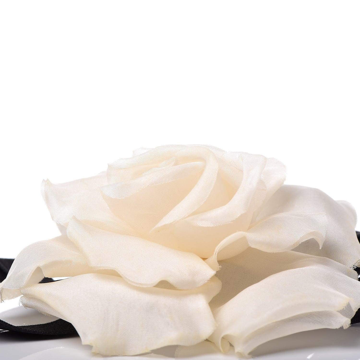 Chanel Fabric Camellia Flower Brooch White 5 of 6