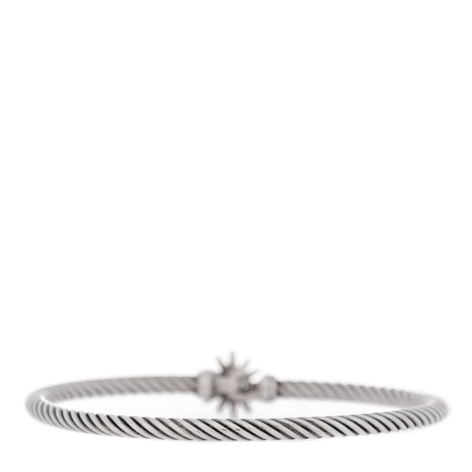 David Yurman Sterling Silver Diamond Starburst Bracelet 3 of 4