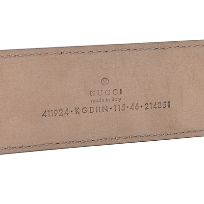 Gucci GG Supreme Monogram Selleria Calfskin Interlocking G 40mm Belt 115 46 Navy 5 of 5