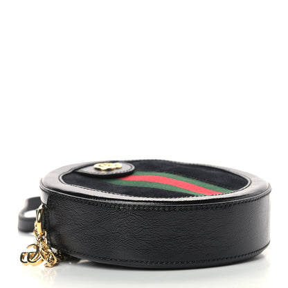 Gucci Suede Patent Web Mini Ophidia Round Shoulder Bag Black 4 of 11