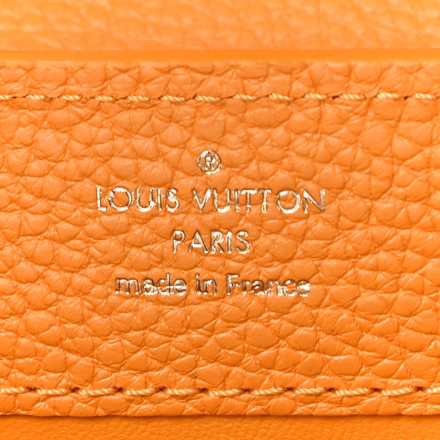 Louis Vuitton Taurillon Mini Capucines Sunbeam Yellow 6 of 9