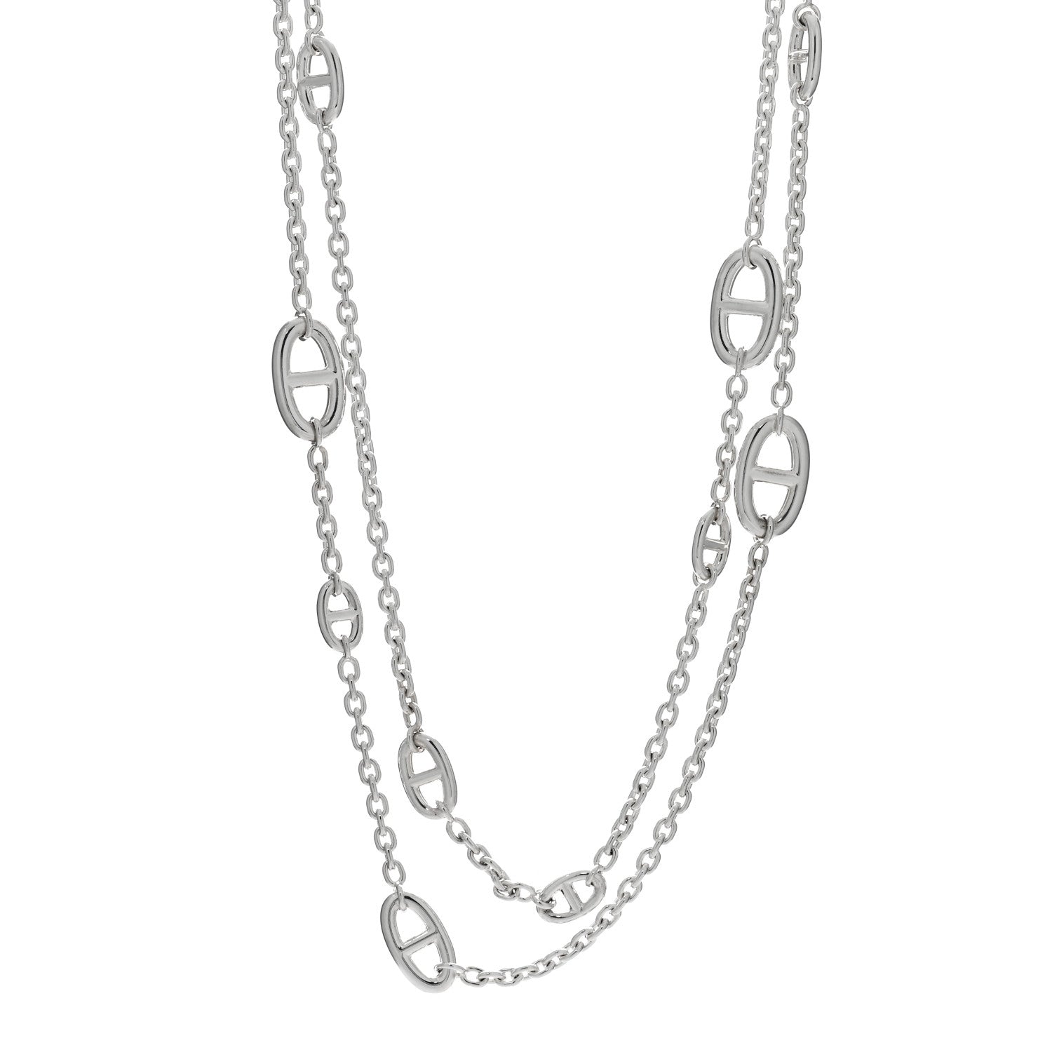 Hermes Sterling Silver Farandole Necklace 120 1 of 4
