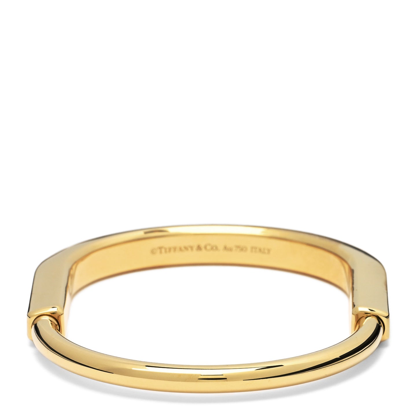 18K Yellow Gold Tiffany Lock Bangle Bracelet