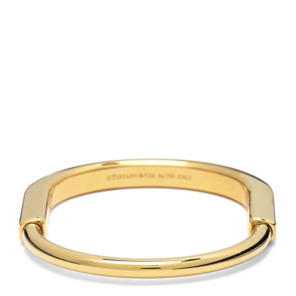 Tiffany 18K Yellow Gold Tiffany Lock Bangle Bracelet 2 of 5