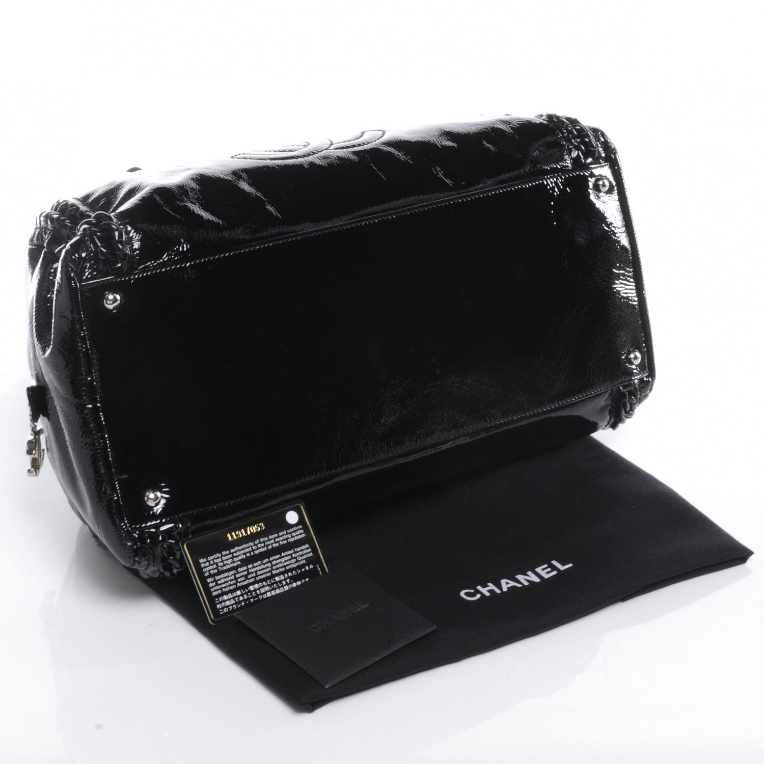 Chanel Patent Luxe Ligne Large Bowler Black 4 of 7