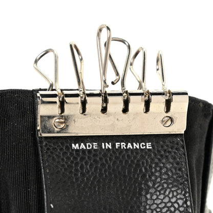 Chanel Caviar Quilted 6 Key Holder Black 6 of 10