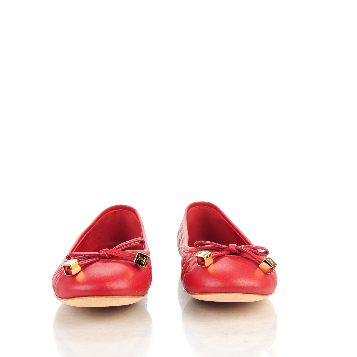 Calfskin Embossed Monogram Debbie Ballerina Flats 38