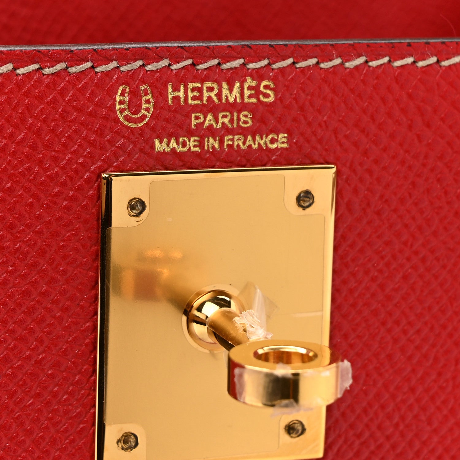 Hermes Epsom Horseshoe Kelly Sellier 28 Rouge Casaque Trench 6 of 10