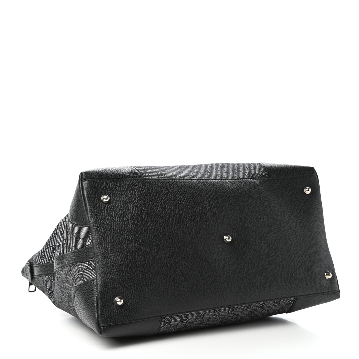 Denim Monogram Large Tote Black