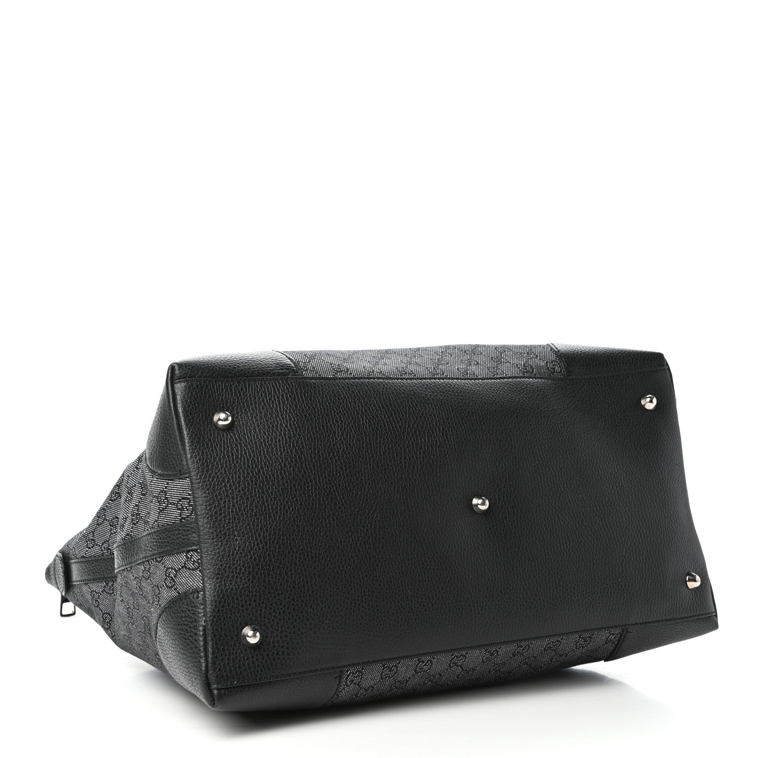 Gucci Denim Monogram Large Tote Black 4 of 9