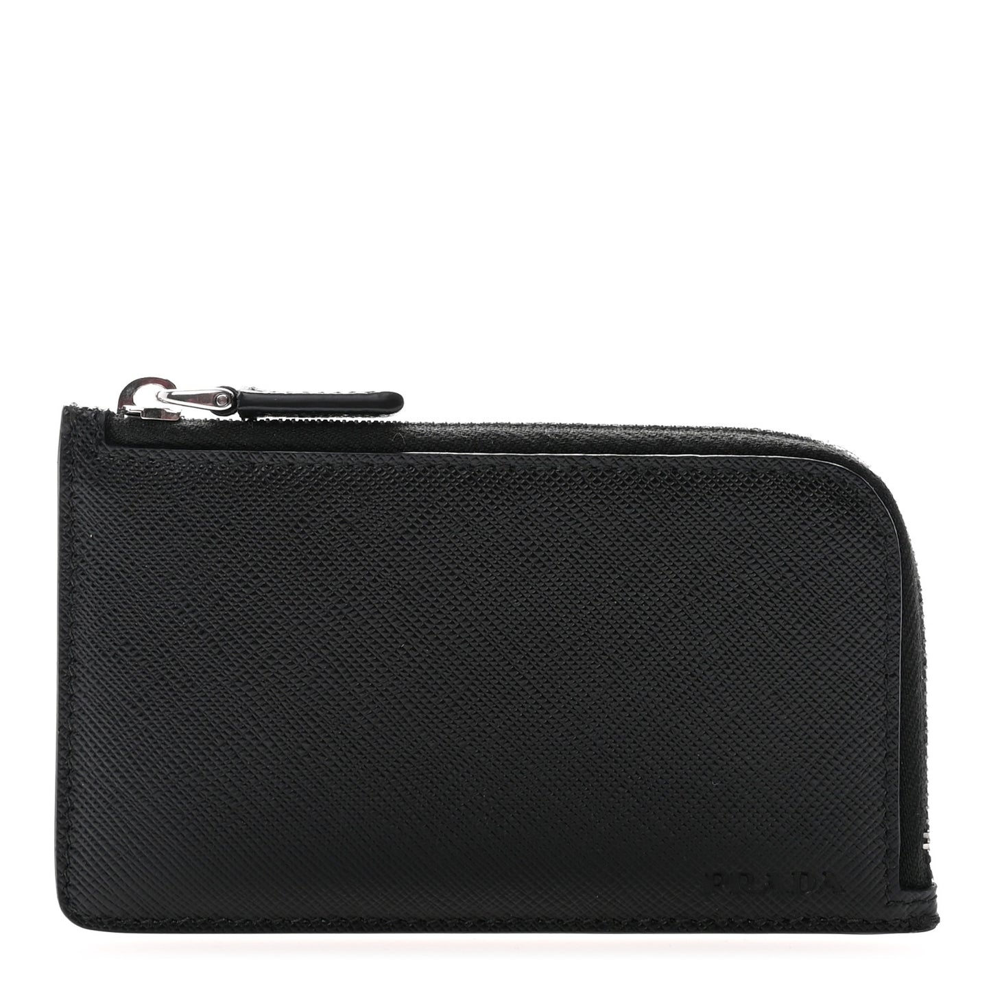 Saffiano Zip Card Holder Black