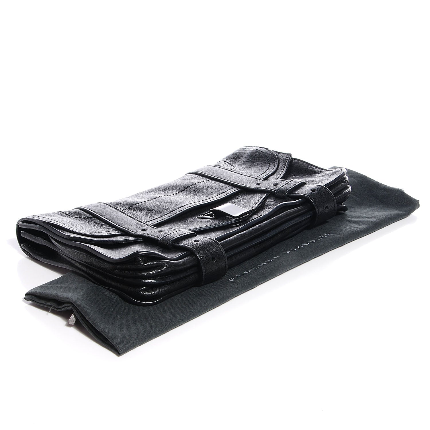 Proenza Schouler Leather PS1 Pochette Clutch Black 4 of 10