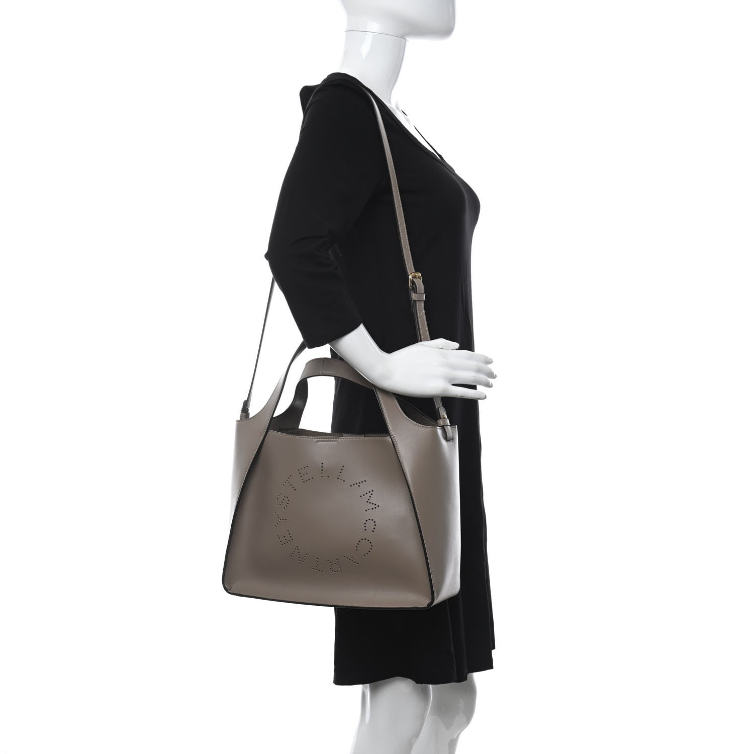Stella McCartney Eco Alter Nappa East West Perforated Tote Moss 2 of 11