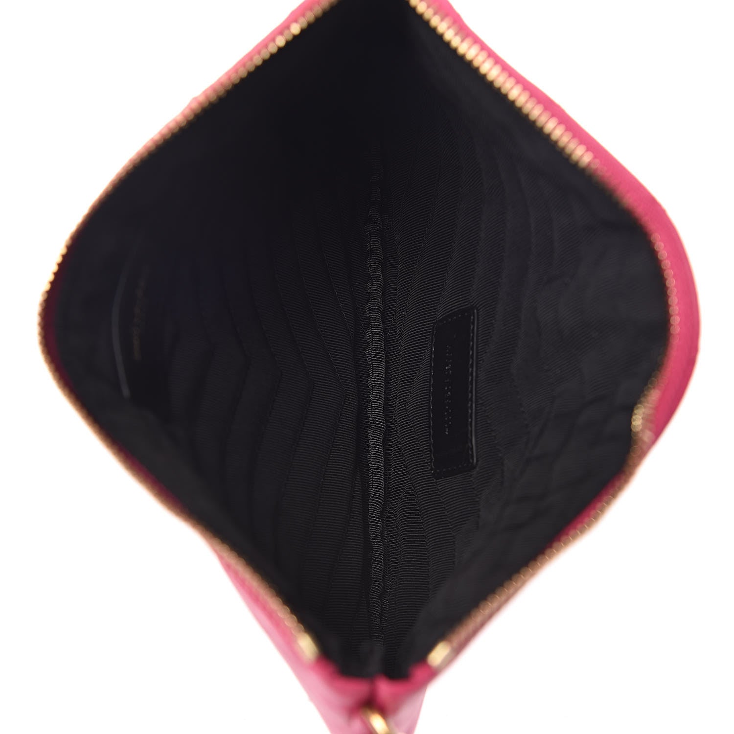 Saint Laurent Calfskin Matelasse Chevron Monogram A5 Wristlet Bubblegum 7 of 10