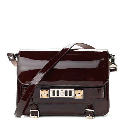 Proenza Schouler Patent Mini PS11 Classic Shoulder Bag Burgundy 1 of 10